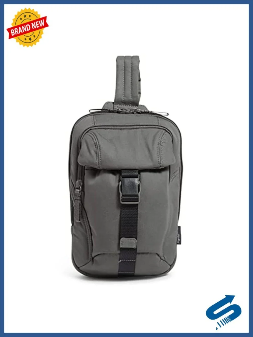 Recycled Cotton Utility Sling Backpack Adjustable Strap Crossbody Bag